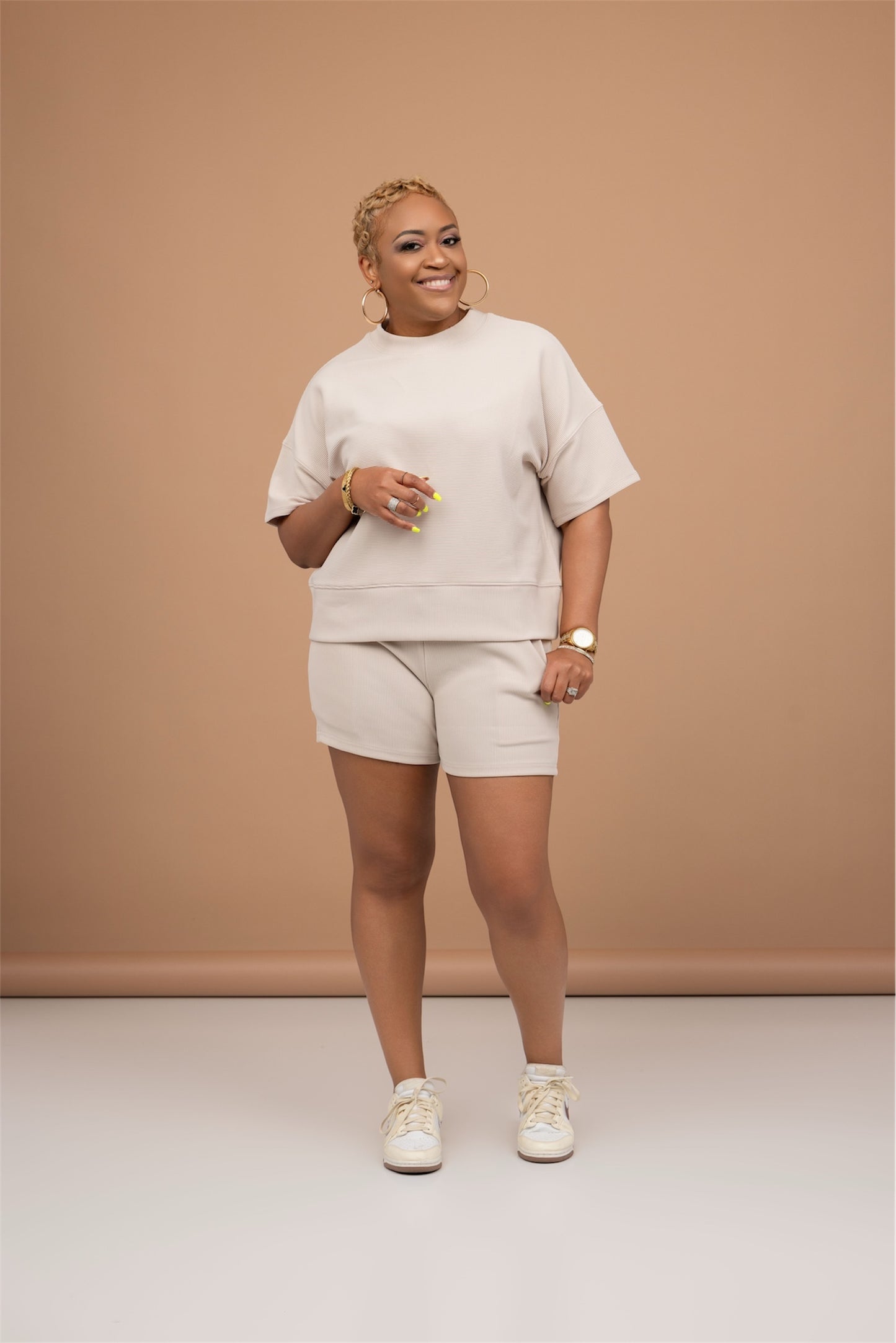 Coastal Chill Ribbed Short Set