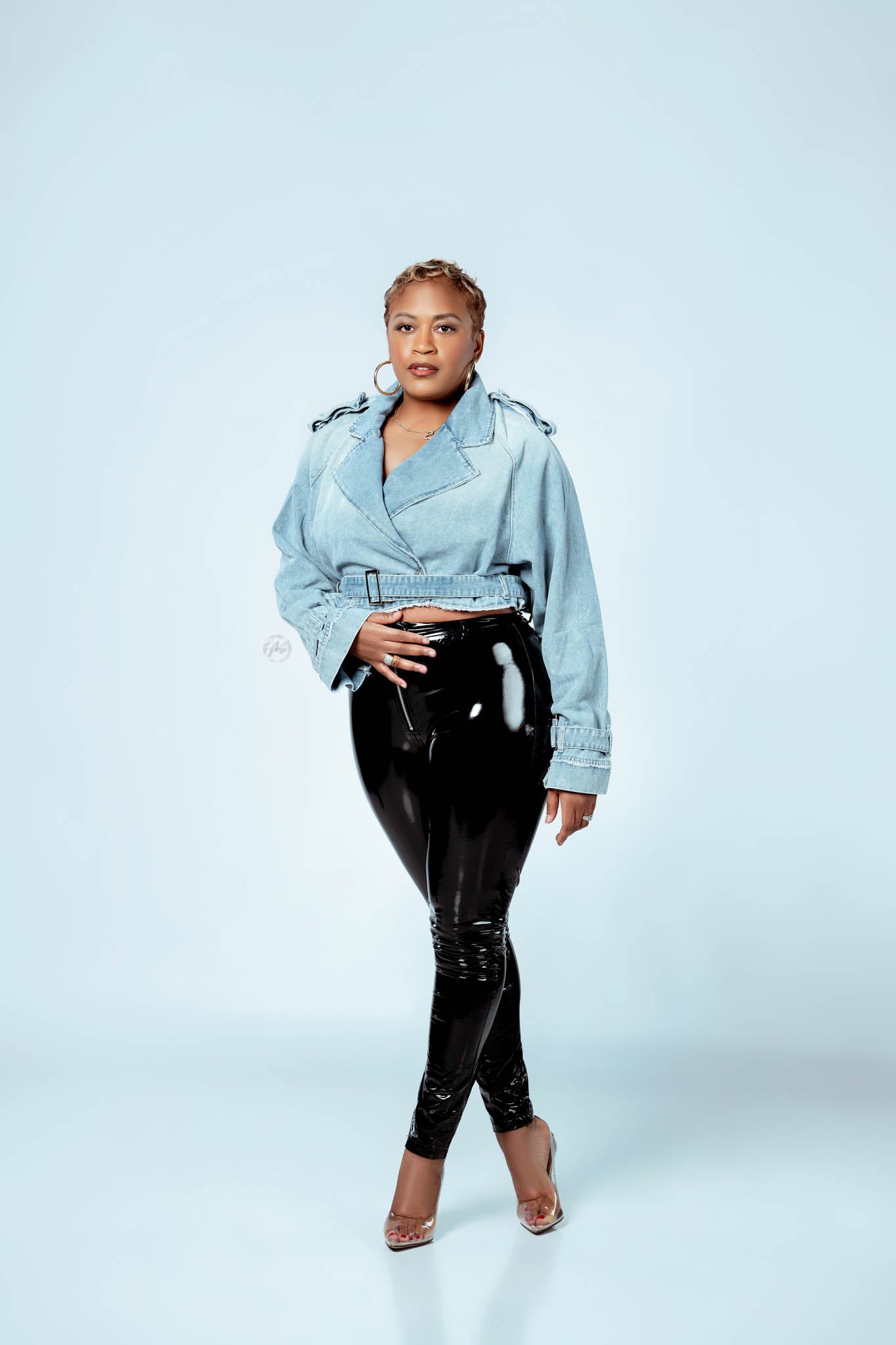 Faux Patent Leather Pants