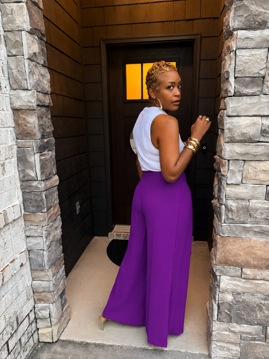 The Monaco Pleated Palazzo Pants – Orchid