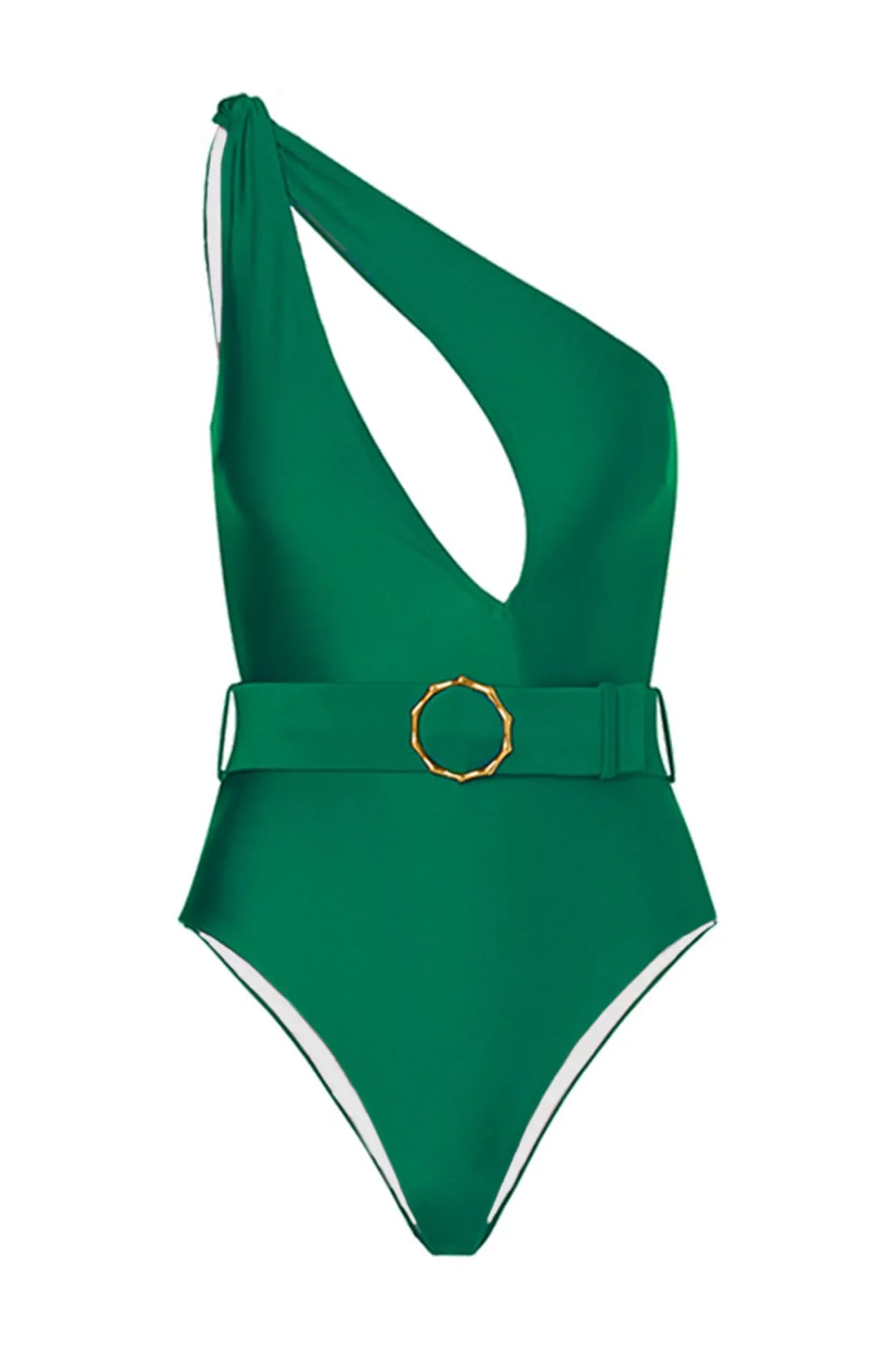 One Shoulder Belted Swimsuit & Cover Up