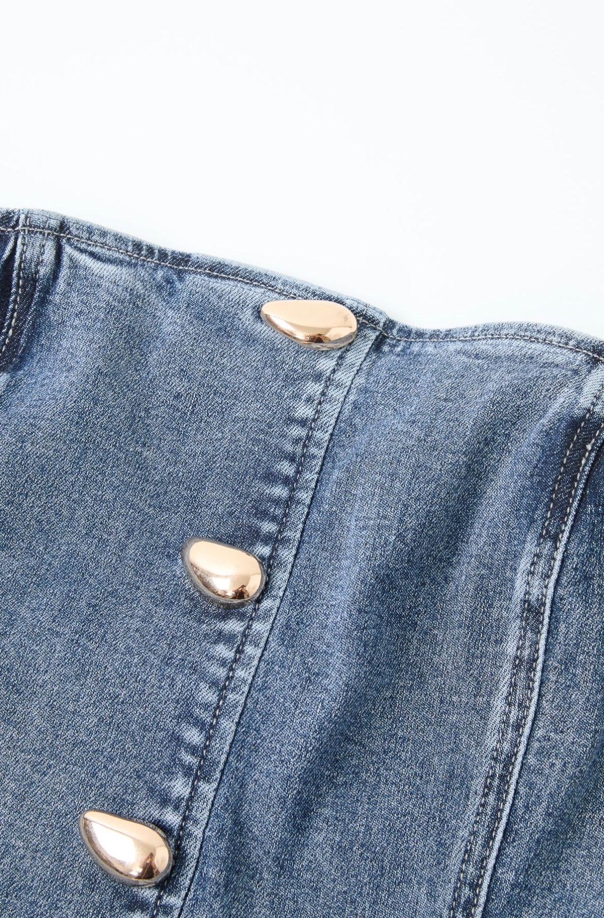 Strapless Denim Bustier
