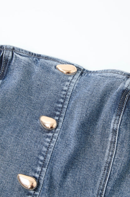 Strapless Denim Bustier