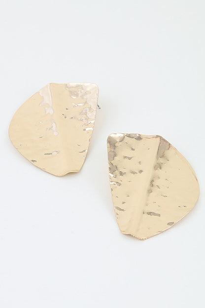 Gold Hammered Earrings