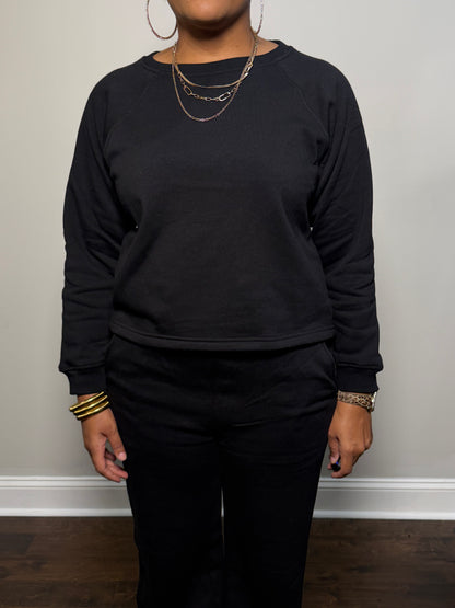 Fleece Lined Lounge Set - Black