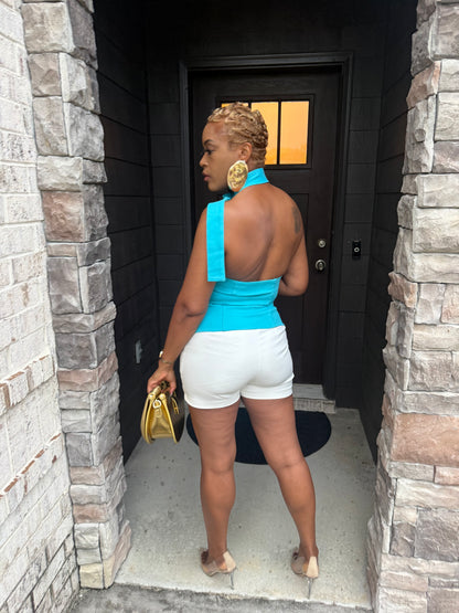 The Riviera Top - Aqua