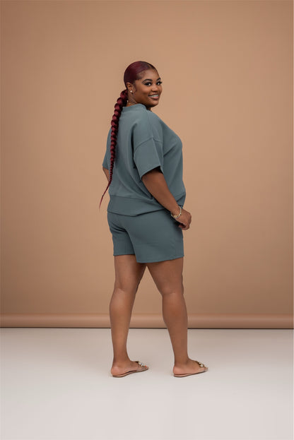 Coastal Chill Ribbed Short Set