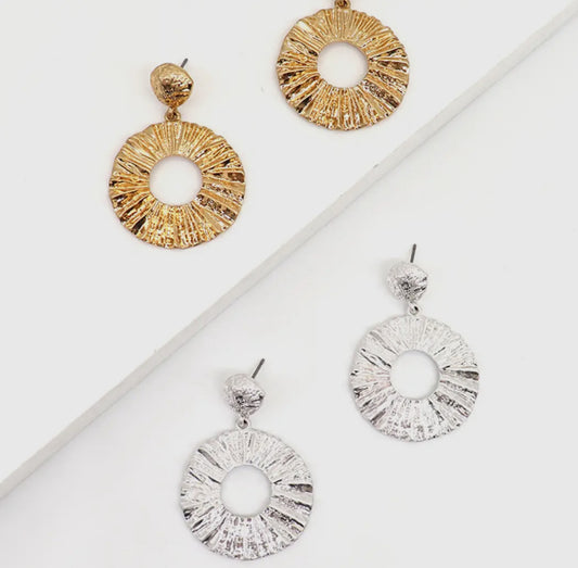 Vintage Disc Drop Earrings