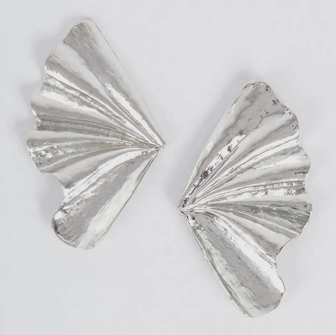 Silver Fan Earrings