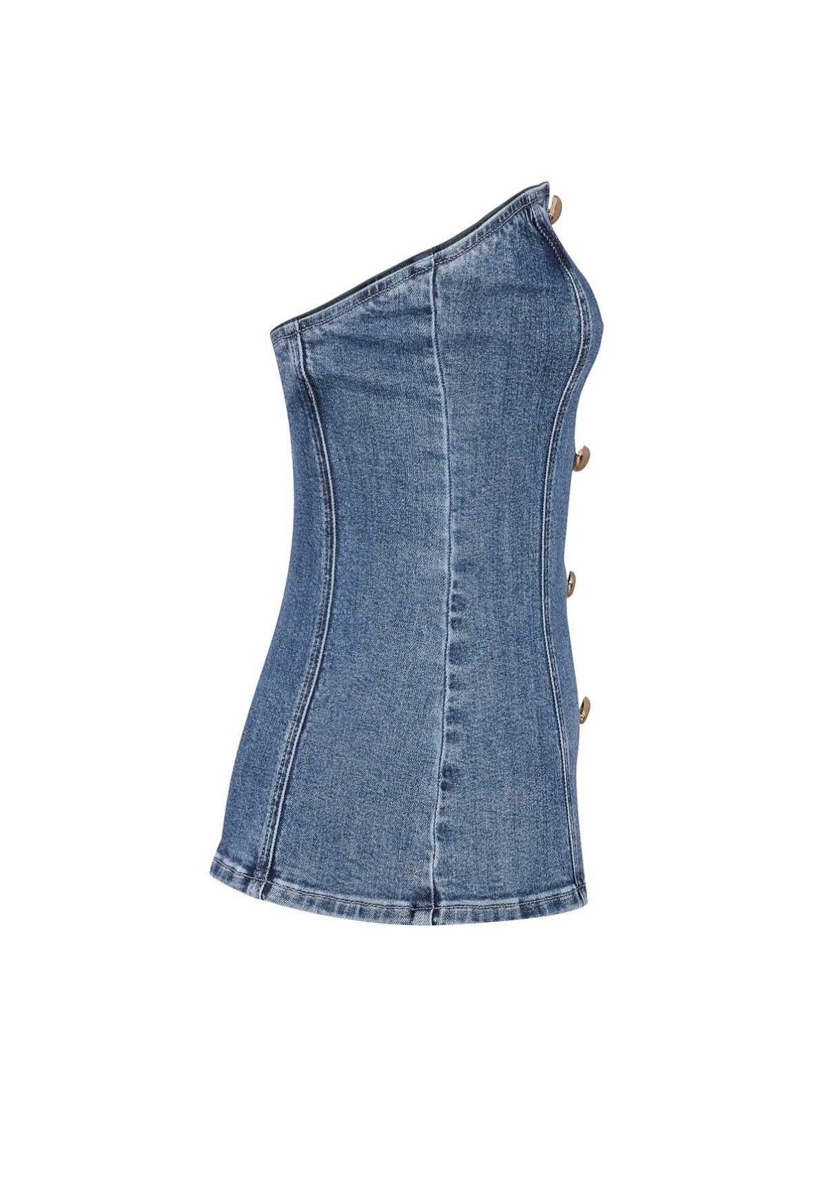 Strapless Denim Bustier