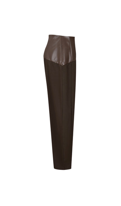 The Mercer Leather-Trim Barrel Pant