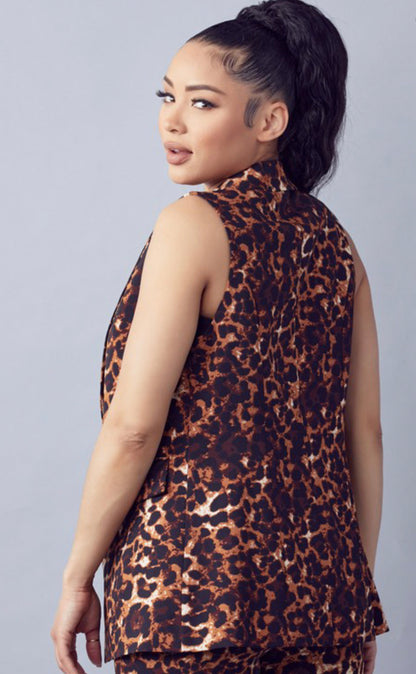 Animal Print Vest