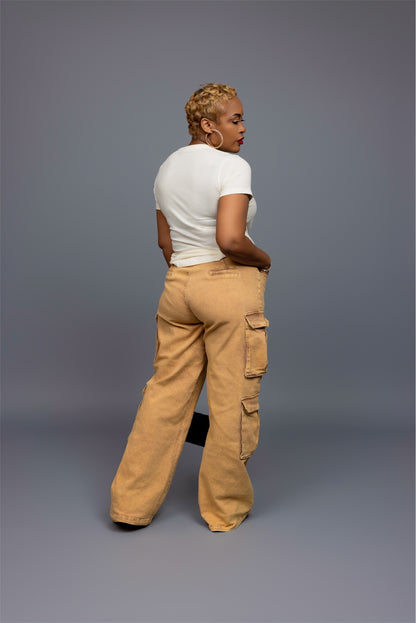 Stretch Cargo Jean Trousers