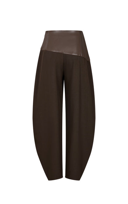 The Mercer Leather-Trim Barrel Pant