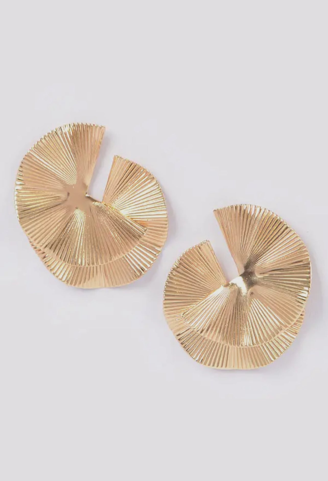 Boucles d'oreilles disque Golden Flora