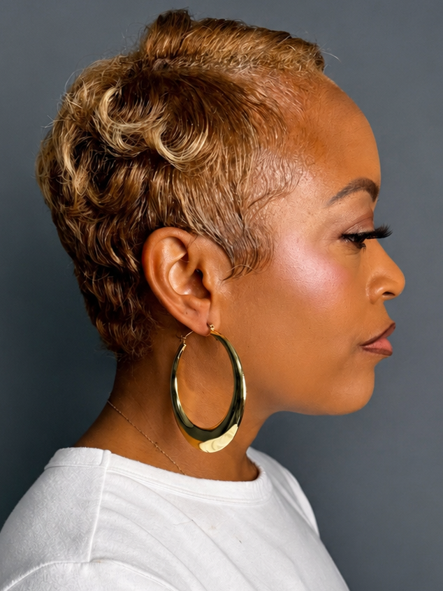 Chunky Gold Hoop Earrings
