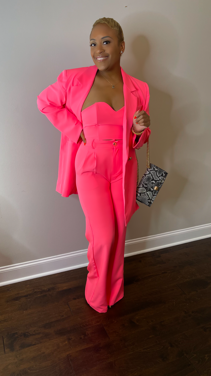 Powerful in Pink 3 Piece Suit