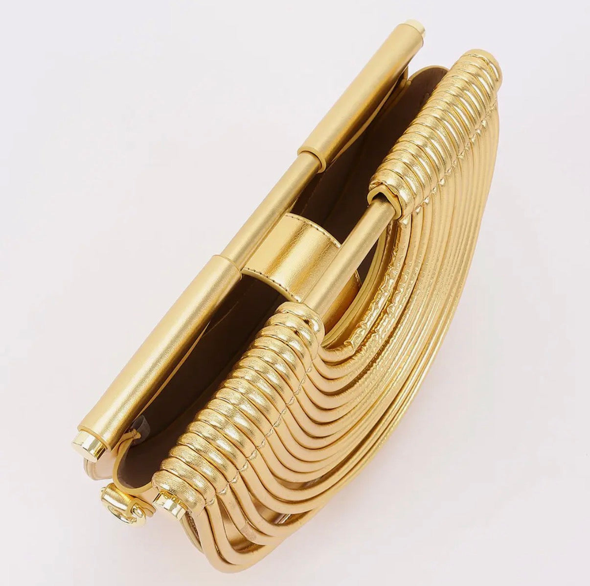 Solara Gold Metallic Crescent Crossbody