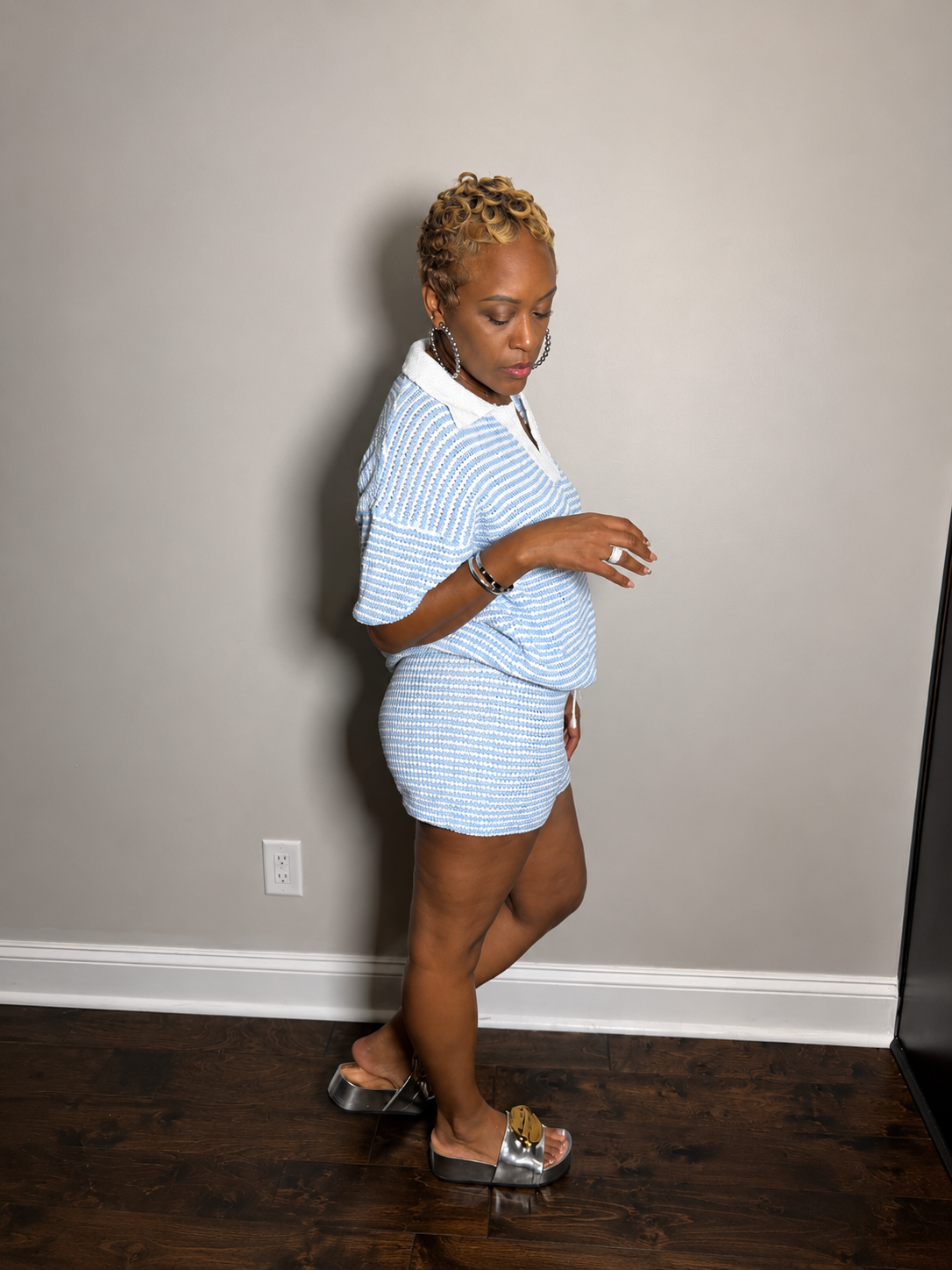 The Coastal Escape Knit Set – Sky Blue