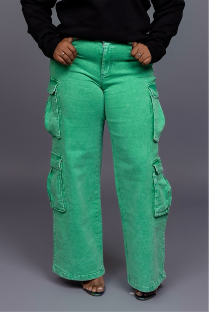 Pantalon en jean cargo extensible