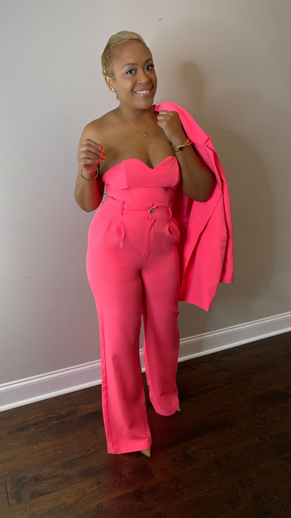 Powerful in Pink 3 Piece Suit