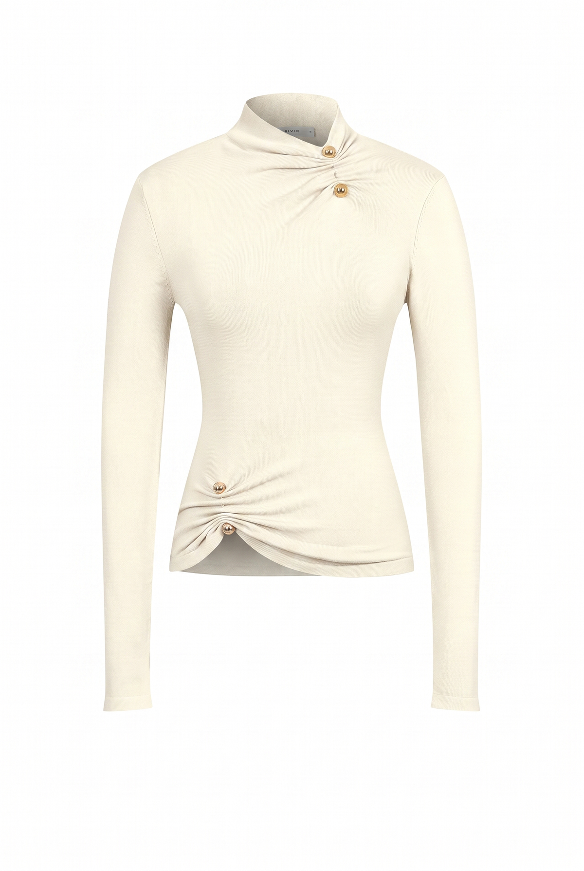 The Aurelia Ruched Button Top