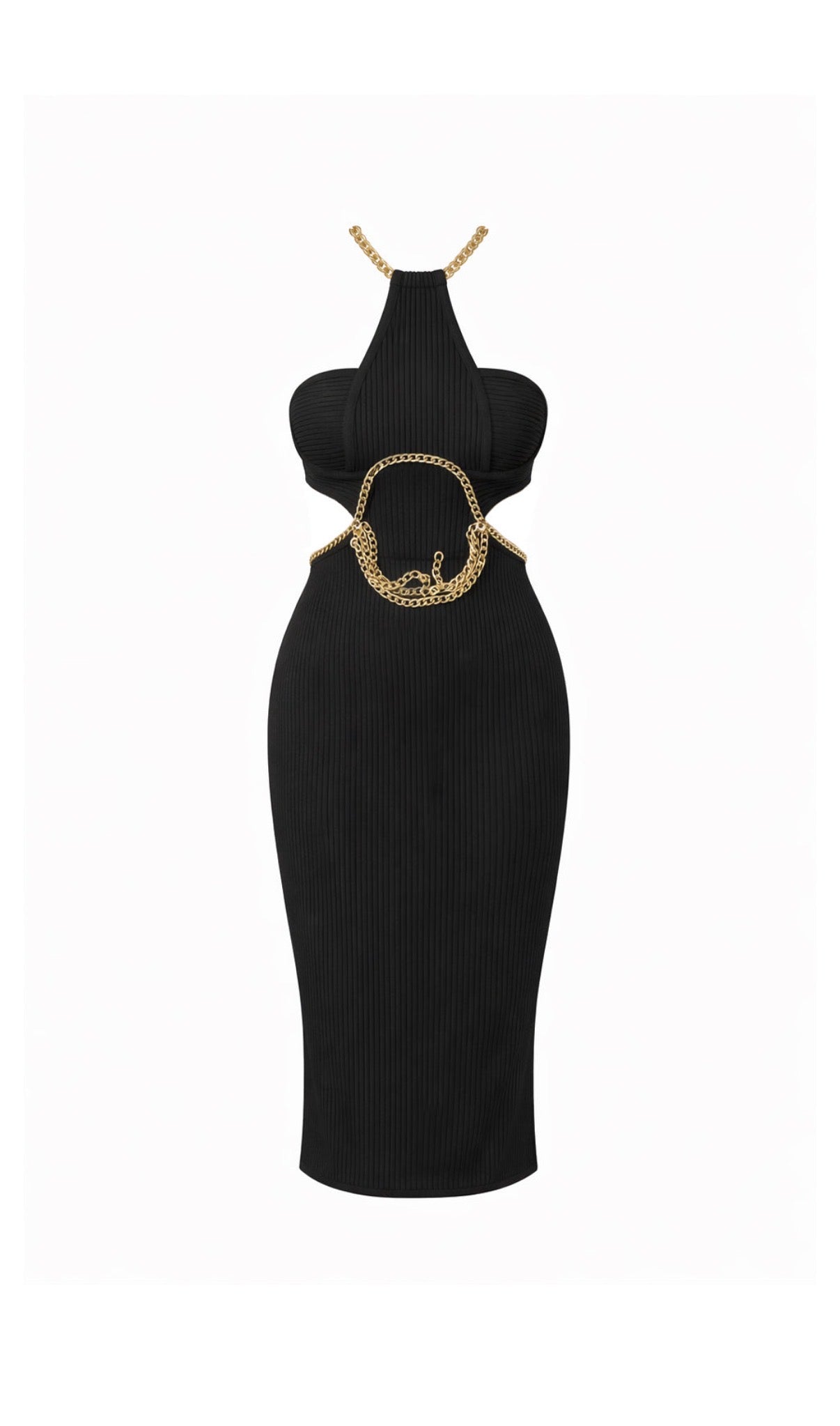 Chain Detail Midi Dress