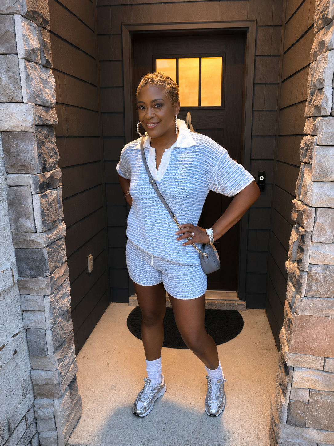 The Coastal Escape Knit Set – Sky Blue