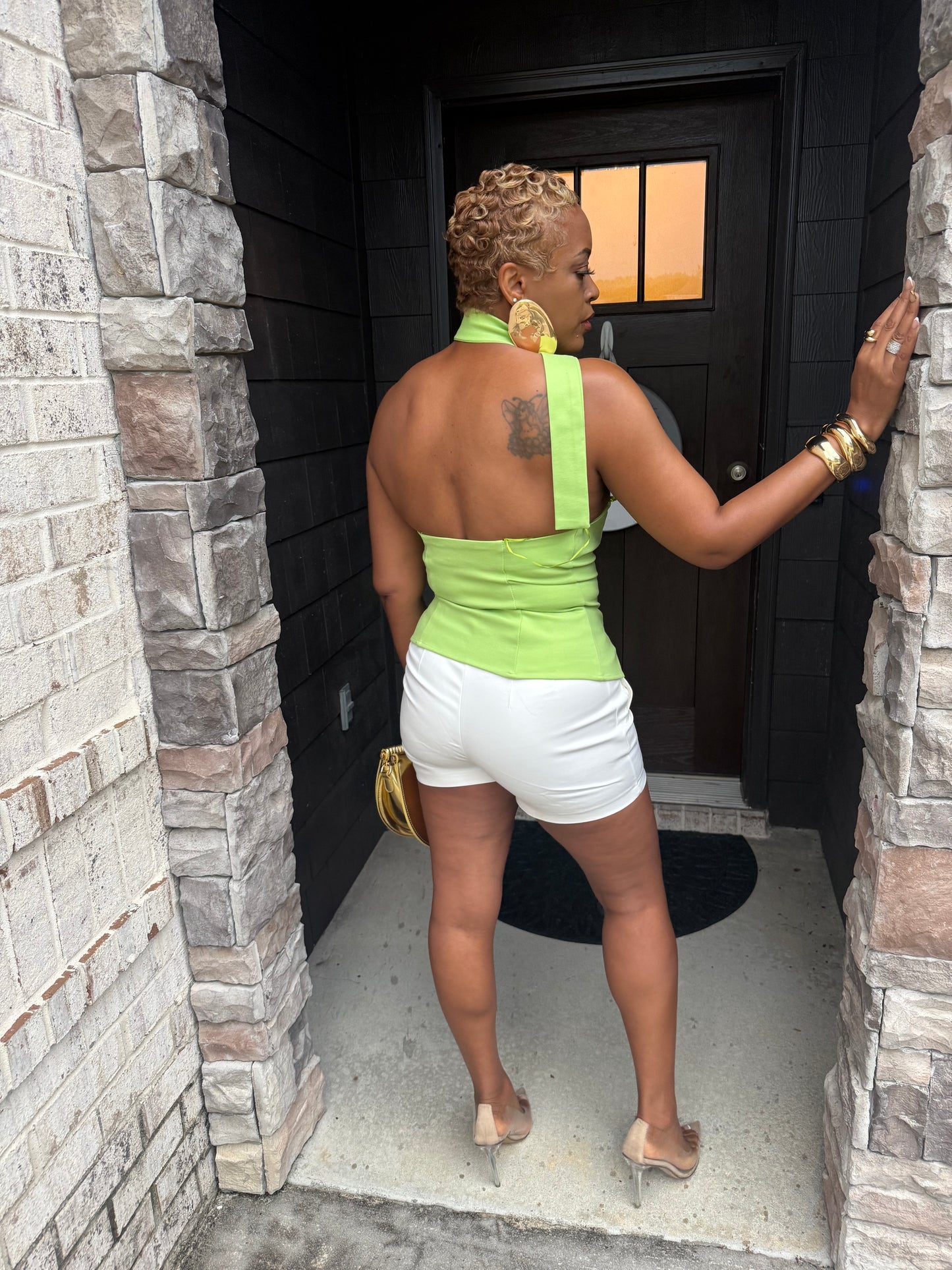 The Riviera Top - Lime