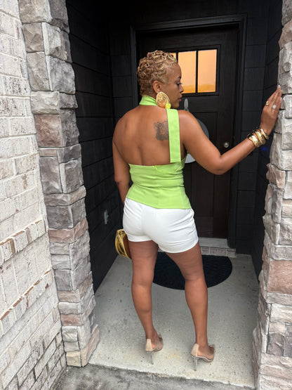 The Riviera Top - Lime