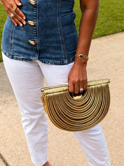 Strapless Denim Bustier