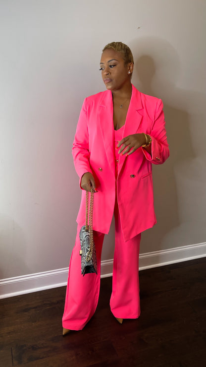 Powerful in Pink 3 Piece Suit