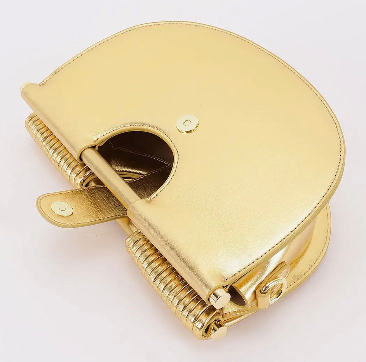 Solara Gold Metallic Crescent Crossbody