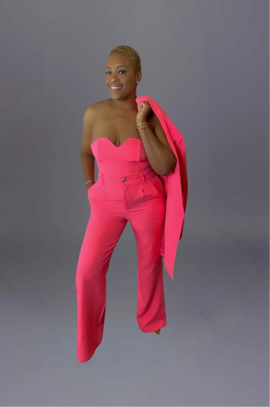 Powerful in Pink 3 Piece Suit