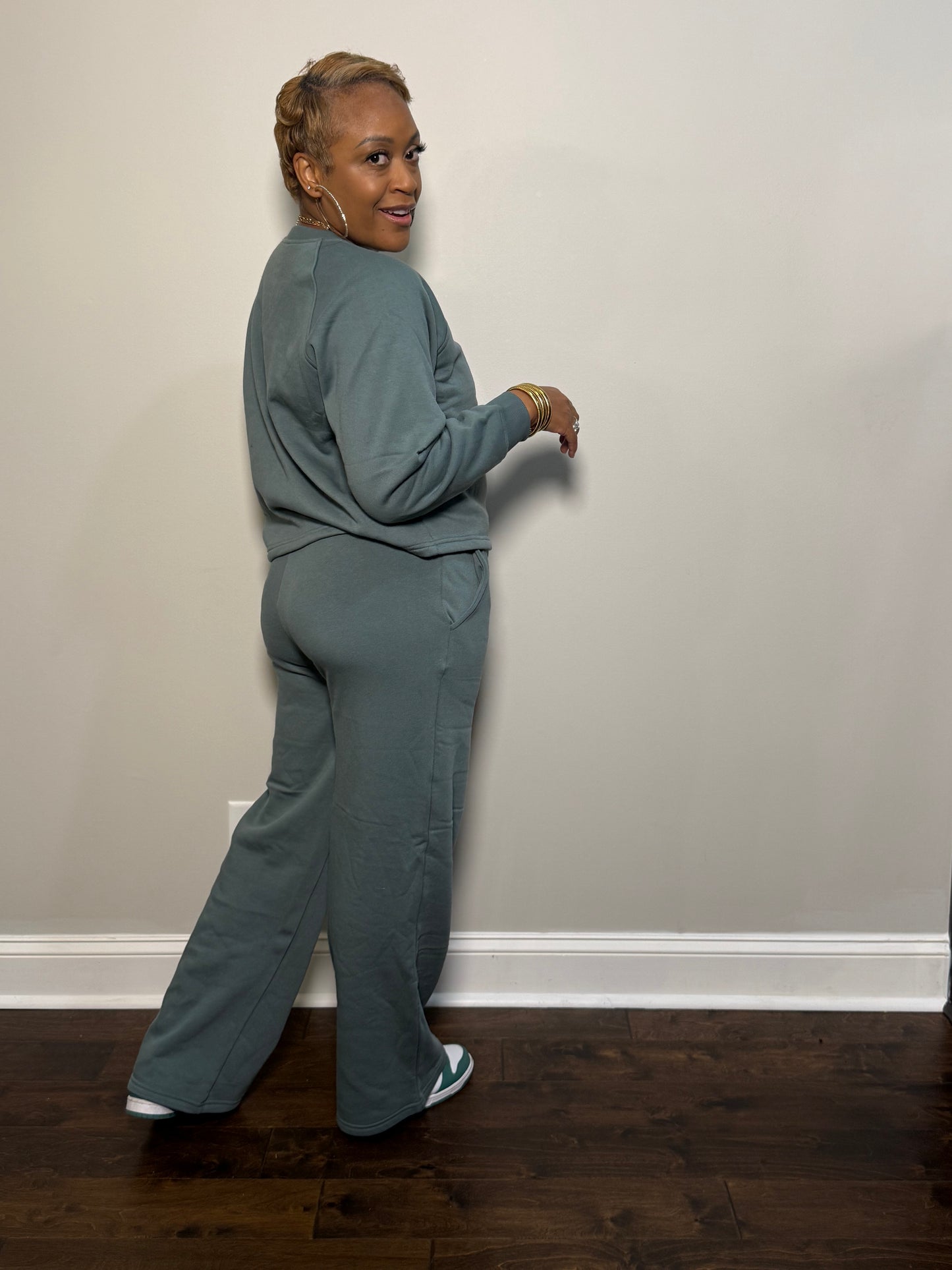 Fleece Lined Lounge Set - Ash Jade