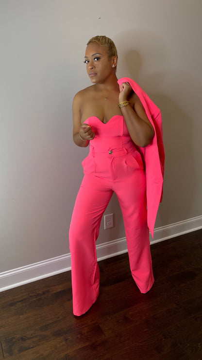 Powerful in Pink 3 Piece Suit