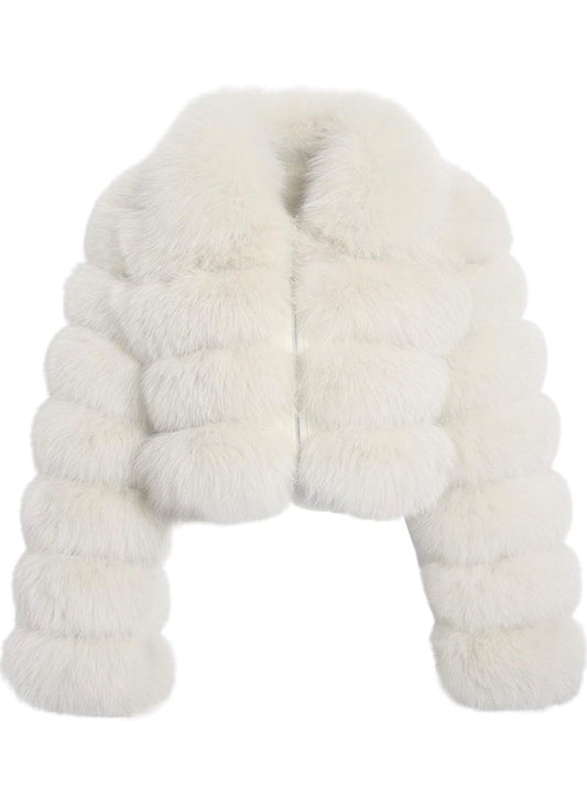 Faux Fur Coat - Winter White