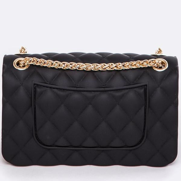 Matte Jelly Quilted Chain Crossbody