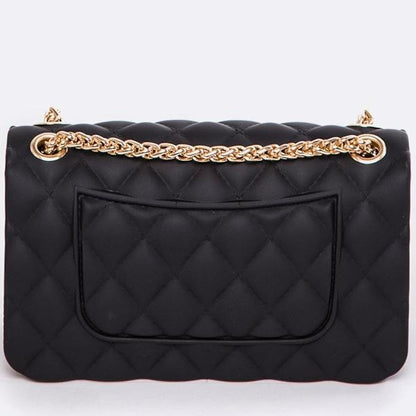 Matte Jelly Quilted Chain Crossbody