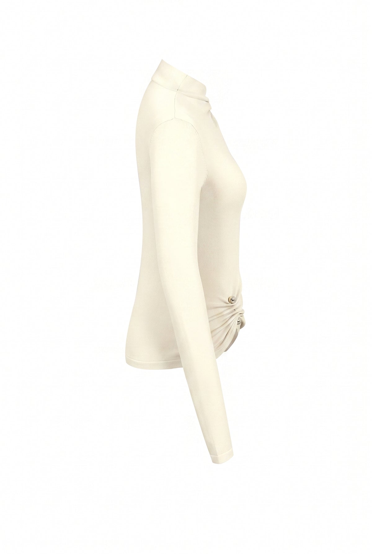 The Aurelia Ruched Button Top