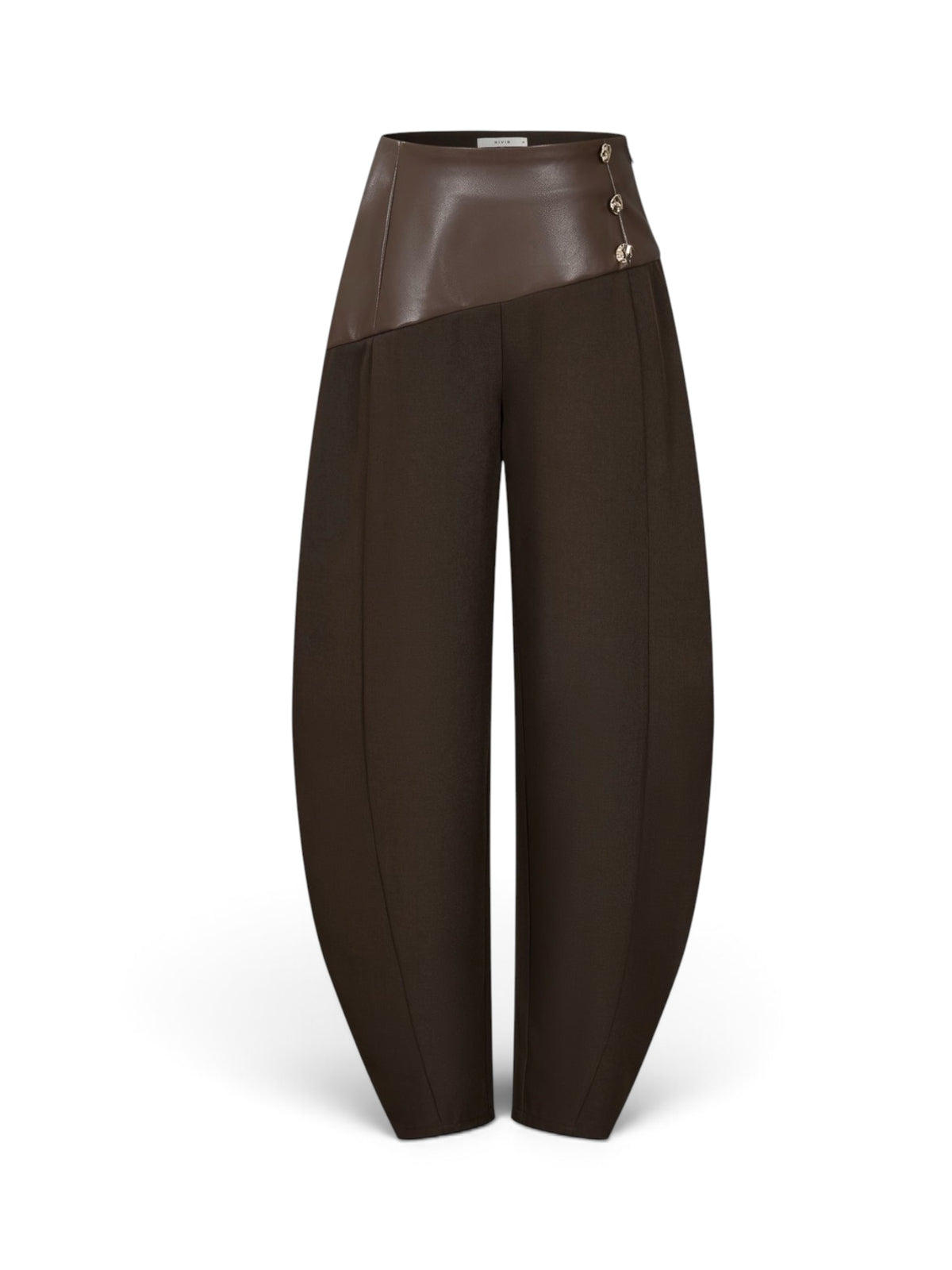 The Mercer Leather-Trim Barrel Pant