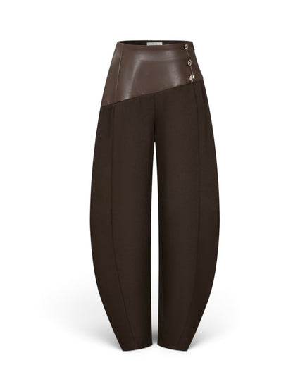 The Mercer Leather-Trim Barrel Pant