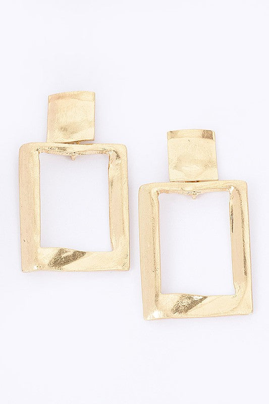Gold Frame Statement Earrings