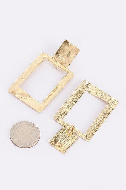 Gold Frame Statement Earrings