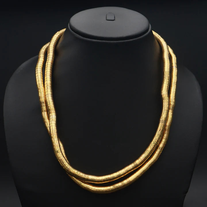 Gold Tube Necklace
