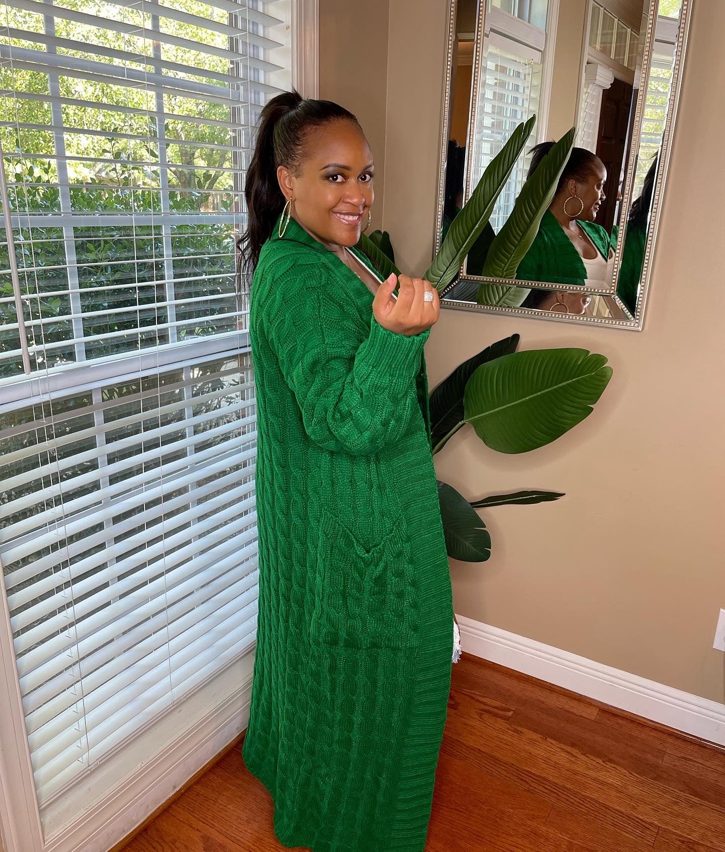 Chunky Maxi Sweater - Kelly Green