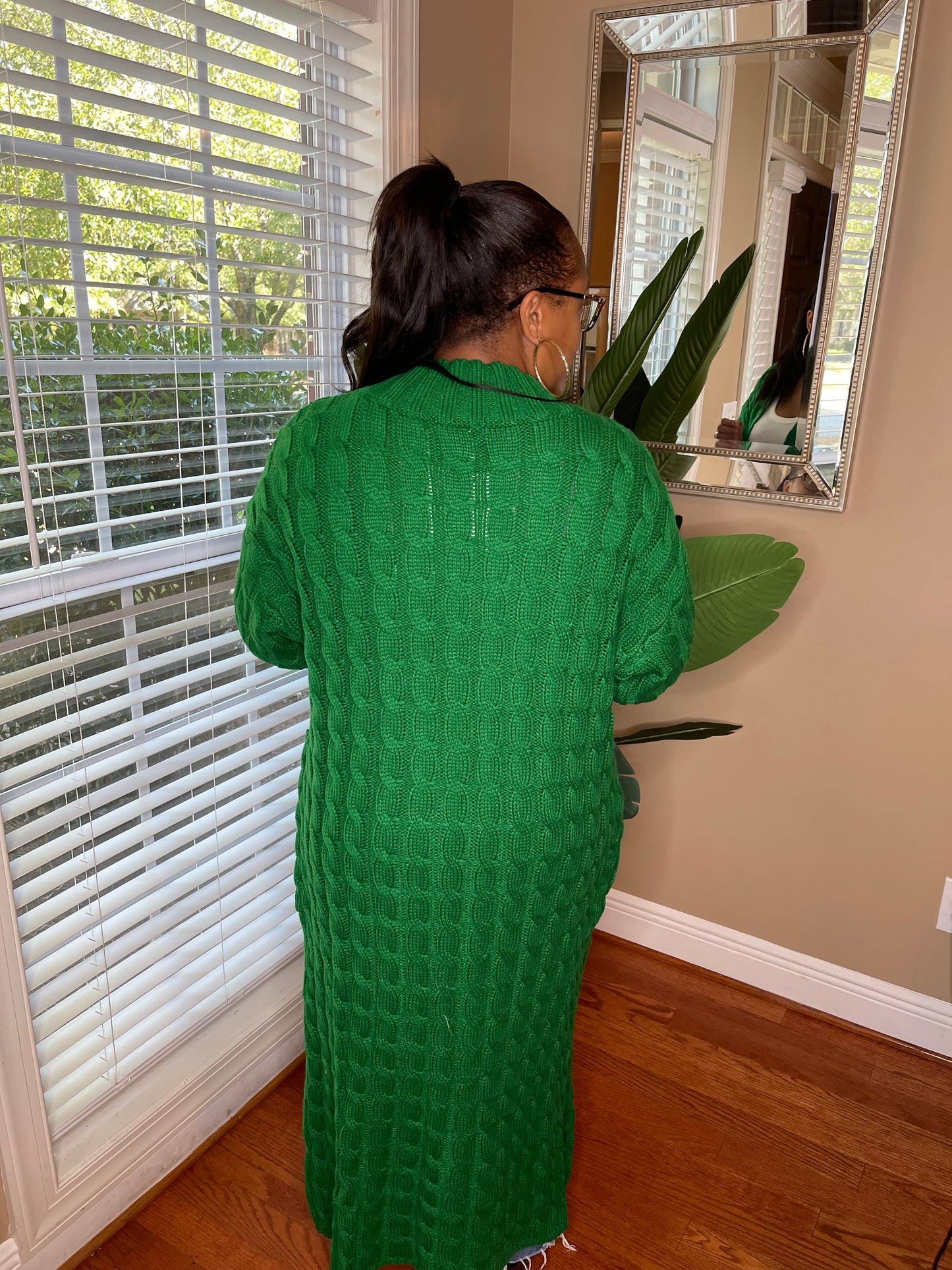 Chunky Maxi Sweater - Kelly Green