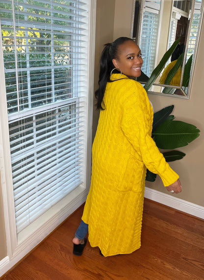 Chunky Maxi Sweater - Yellow